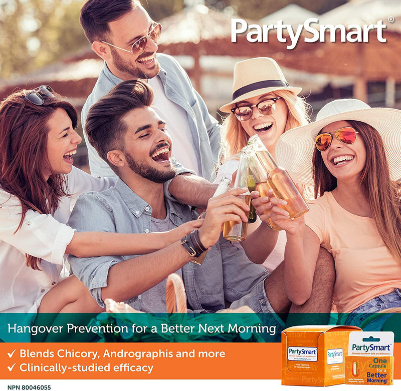 PartySmart Provides Axtioxidants for a Fun Night Out and a Better Tomorrow 250 mg, 10 Capsules, 3 Pack
