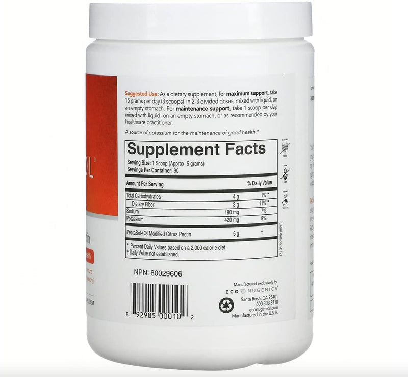 PectaSol Modified Citrus Pectin Powder Super-Nutrient to Support Cellular and Immune Health, Joint Support - 454 Grams - Formulated by Dr. Isaac Eliaz of ecoNugenics