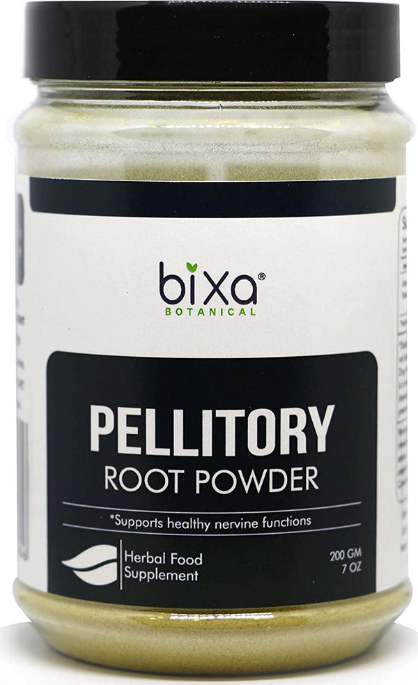 Pellitory Root Powder (Anacyclus pyrethrum/Akarkara), Supports Healthy Nervine Functions by Bixa Botanical - 7 Oz (200g)