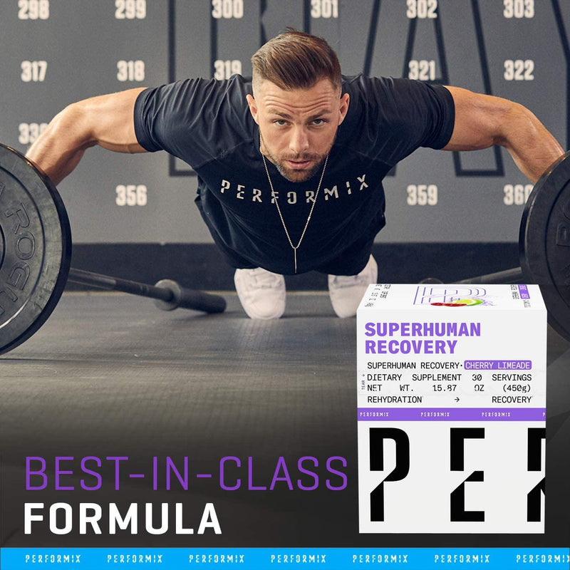 Performix Superhuman Recovery, EAAS, BCAAS, Creatine, Plant-Based Ingredients (30 Servings, Cherry Limeade)