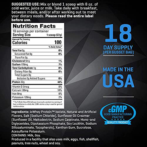 Performix ioWHEY Protein Powder - 1 Pack - 18 Servings - 100% Whey Isolate Protein for Quick Absorption and Post Workout - 22g Protein, Low Carb and No Sugar Ð Fruity Cereal