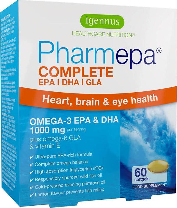 Pharmepa MAINTAIN EPA DHA Omega-3 Fish Oil and D3, 750/250 per serving, Odorless, 60 small softgels