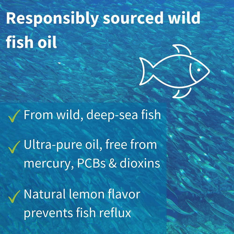 Pharmepa MAINTAIN EPA DHA Omega-3 Fish Oil and D3, 750/250 per serving, Odorless, 60 small softgels