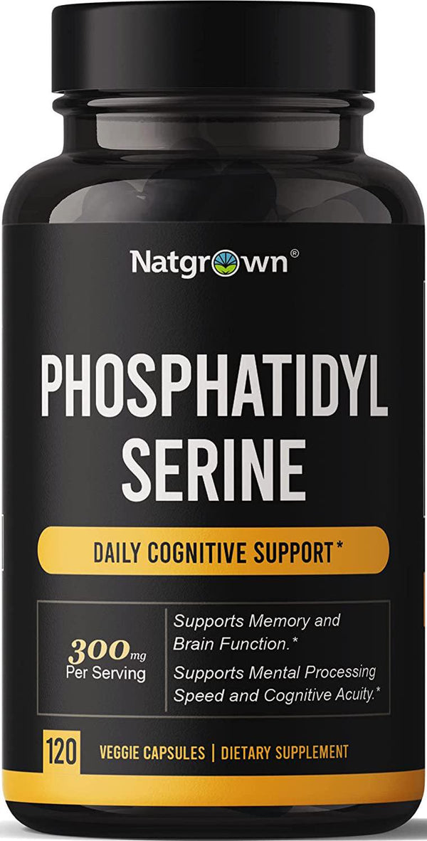 Phosphatidylserine 300 mg - Premium Brain Health Nootropic Supplement, Supports a Healthy Mind and Cognitive Function - Vegan, Gluten Free -120 Capsules