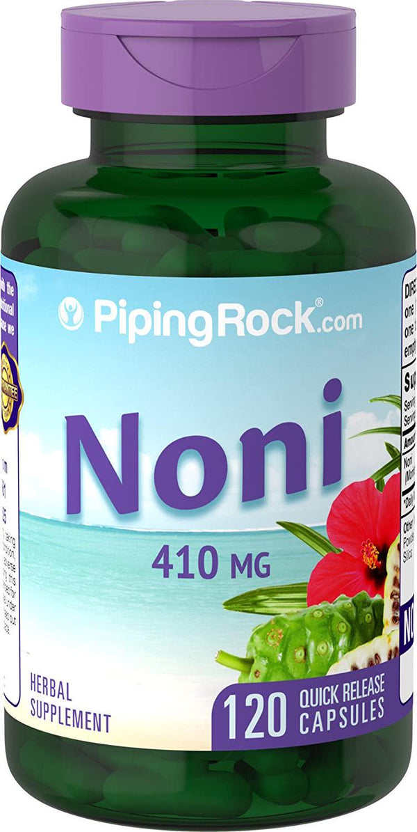 Piping Rock Tahitian Noni 410 mg 120 Quick Release Capsules Herbal Supplement