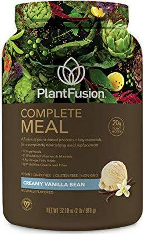 PlanFusion Complete Protein and Meal Bundle, Vegan, Dairy Free, Gluten Free, Soy Free, Allergy Free w/Digestive Enzyme, Dietary Supplement, Complete Protein Chocolate 2 LB, Complete Meal Vanilla 2 LB