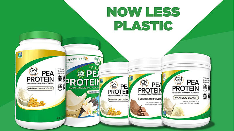 Plant Based Protein, Original Gold Standard Raw Pea Protein Powder - Growing Naturals - Non-GMO, Vegan, Gluten-Free, Keto Friendly, Shelf-Stable (Original Unflavored, 1 Pound (Pack of 1))