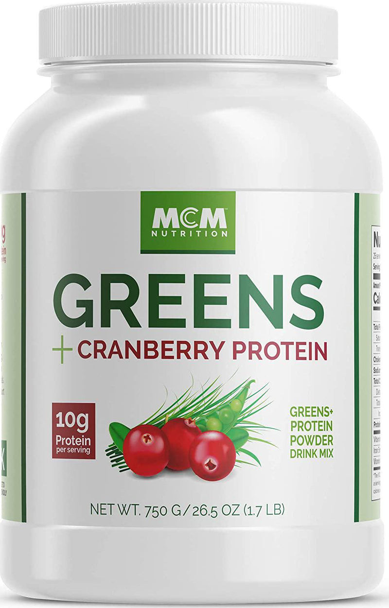 Plant-Based Protein Powder Non-Dairy, No-Gluten, with Antioxidants (1.7 LB) - Delicious Protein, Plant-Based and Low Carb Nutrient-Rich Cranberry / Pea Protein (25 Servings) by MCM Nutrition