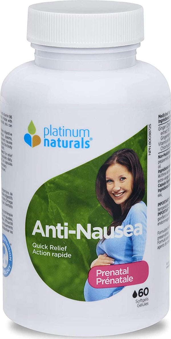 Platinum Naturals Prenatal Anti-Nausea, 60 Softgels