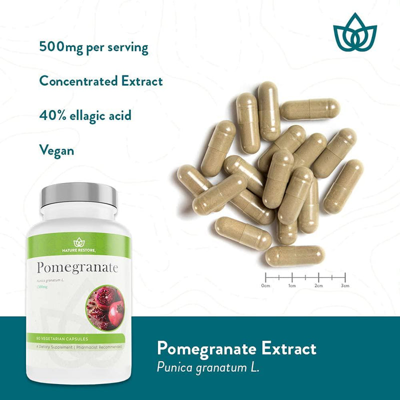 Pomegranate Seed Extract Supplement, Standardized to 40 Percent Ellagic Acid, Non GMO, Gluten Free, 90 Capsules, Manufactured in USA