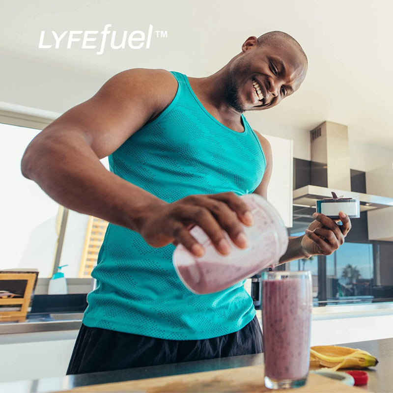Post-Workout Recovery Shake by LYFE Fuel | All-in-One Sports Nutrition Drink for Rapid Muscle Replenishment | 25g Plant Based Protein Powder + Essential Amino Acids and Key Nutrients (Chocolate - 1 lb)