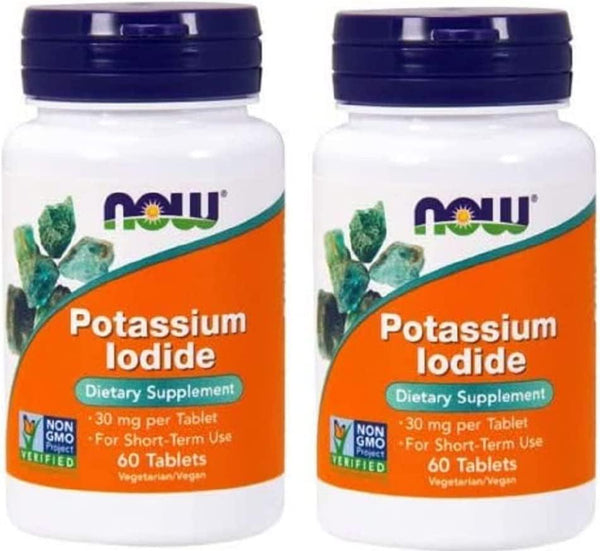 Potassium Iodide, 30mg, 60 Tabs by Now Foods (Pack of 2)