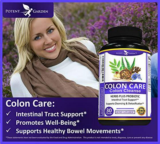 Potent Garden Colon Cleanse, Supports Healthy Bowel Movements, Supports Digestive Health, Extra Strength Colon Cleanse Support with Probiotic, Easy and Effective 30 Capsules (1-2 Daily)