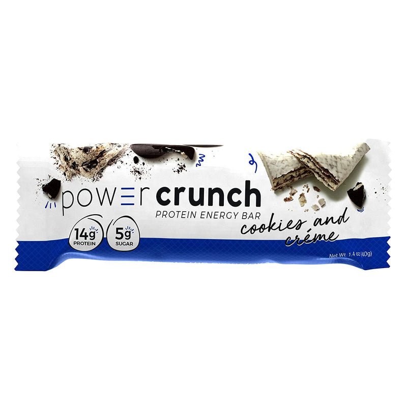 Power Crunch High Protein Energy Snack 1.4-Ounce Protein Bars (20 Cookies and Cream)