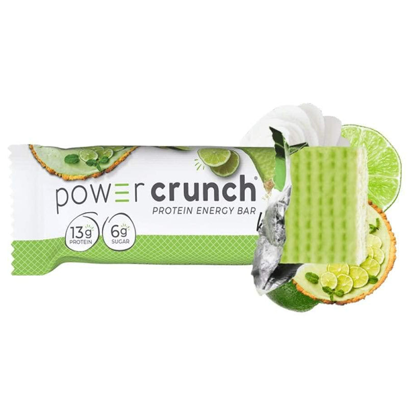 Power Crunch | Protein Energy Wafer Bar - 13g Whey Protein Isolate, Low Sugar, Low Carb, Micro Peptides, Delicious, Light, Naturally Flavored | (Key Lime - 3 Packs - 15 Bars)