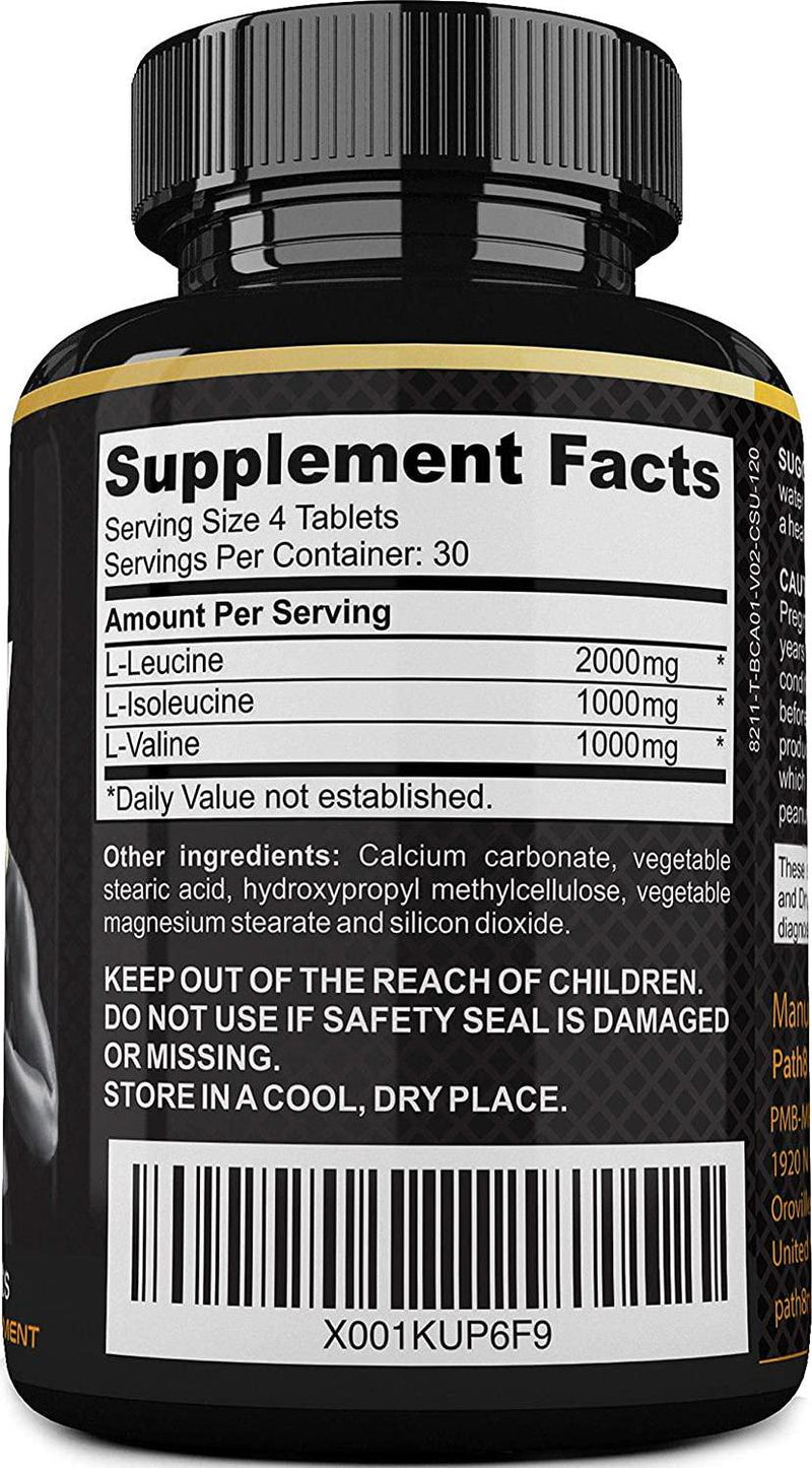 Powerful 4000mg Elite Recovery BCAA Capsules 2-1-1 Pre and Post Workout Branched Chain Amino Acids