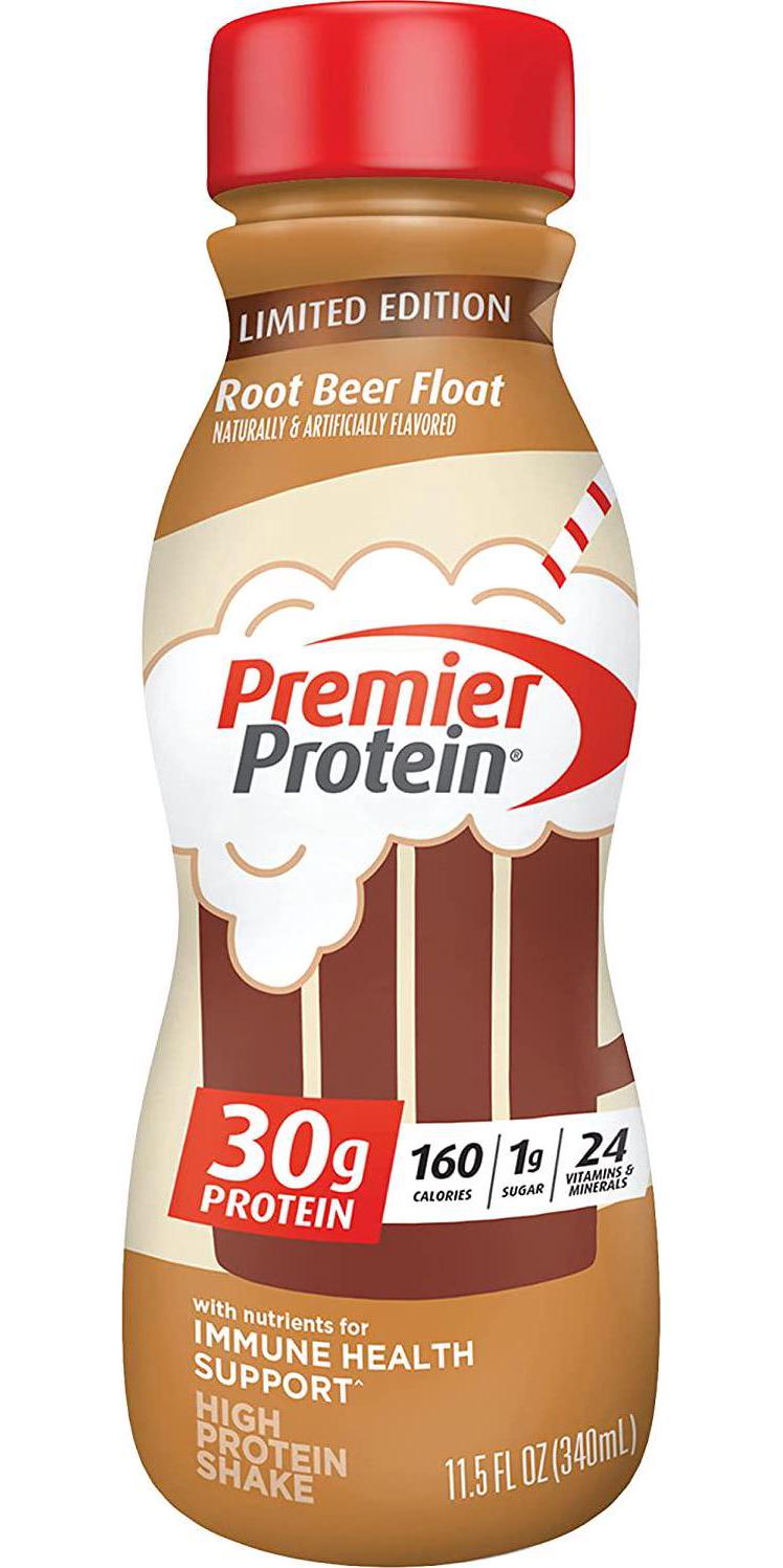 Premier Protein Shake, Root Beer Float, 30g Protein, 1g Sugar, 24 Vitamins and Minerals, Nutrients to Support Immune Health, 11.5 fl oz