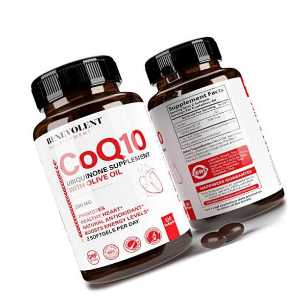 Premium CoQ10 200mg Extra Absorption 120 Softgels - Enhanced with Organic Olive Oil, Natural Coenzyme Q10 Ubiquinone, Non-GMO Supplements, Antioxidant for Heart Health and Energy, Gluten Free Vitamins