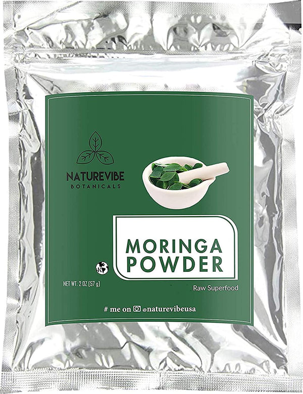 Premium Moringa Powder by Naturevibe Botanicals (2oz), Non GMO and Gluten Free | Rich in Multi-Vitamin | Great in Drinks and Smoothies | Supports Weight Loss.