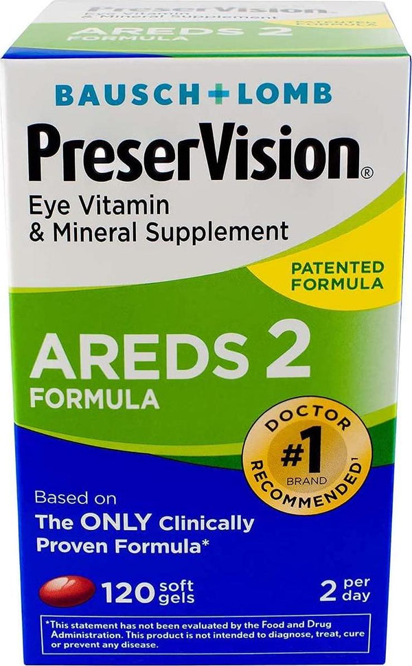 PreserVision AREDS 2 Vitamin and Mineral Supplement, Soft Gels 120 ea (Pack of 2)