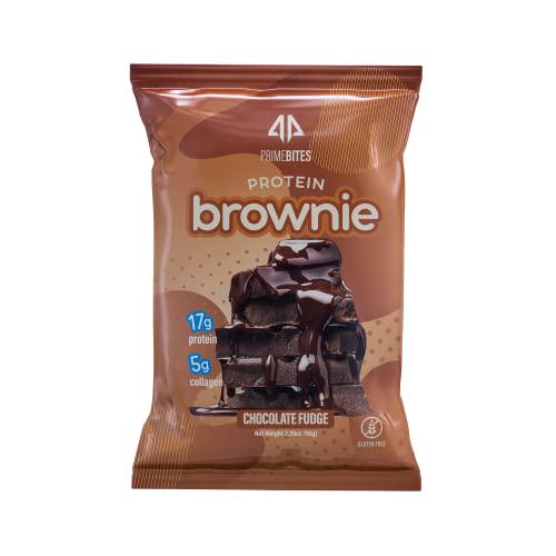 Prime Bites Protein Brownie from AP Sports Regimen | 16-17g Protein | 5g Collagen | Delicious Guilt-Free Snack | 12 bars per box (Variety Pack, 12 count)