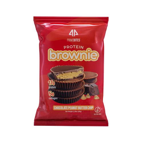 Prime Bites Protein Brownie from AP Sports Regimen | 16-17g Protein | 5g Collagen | Delicious Guilt-Free Snack | 12 bars per box (Variety Pack, 12 count)