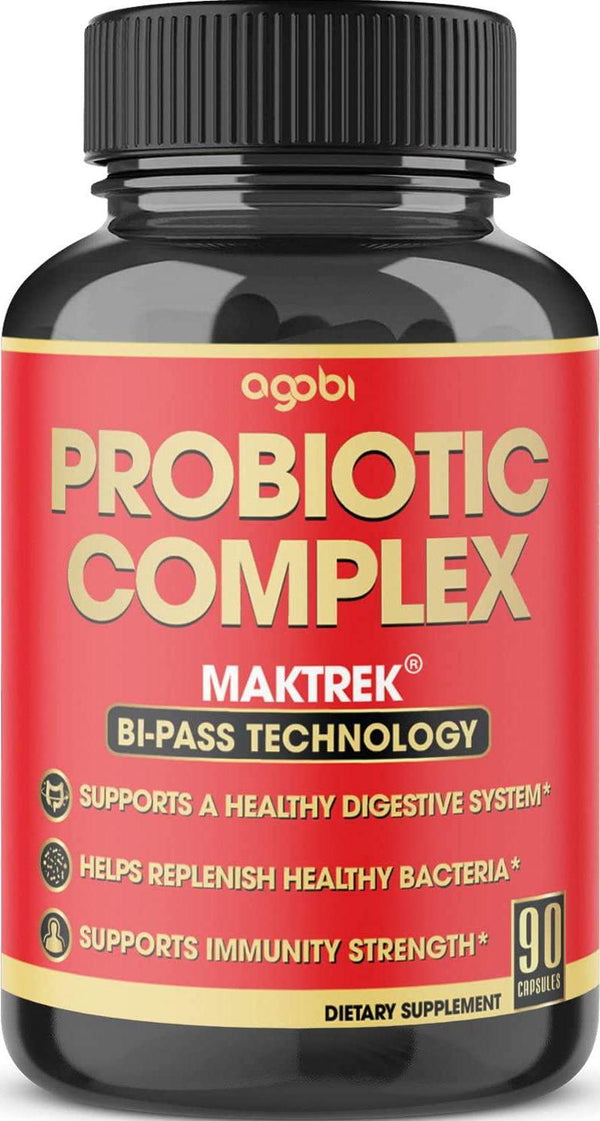 Probiotics Capsules Maktrek Bi-Pass Technology - Certified 4Strains - USA Manufactured Supplement Daily Healthy Digestion and Immune Support for Men and Women - 90 Vegetable Capsules