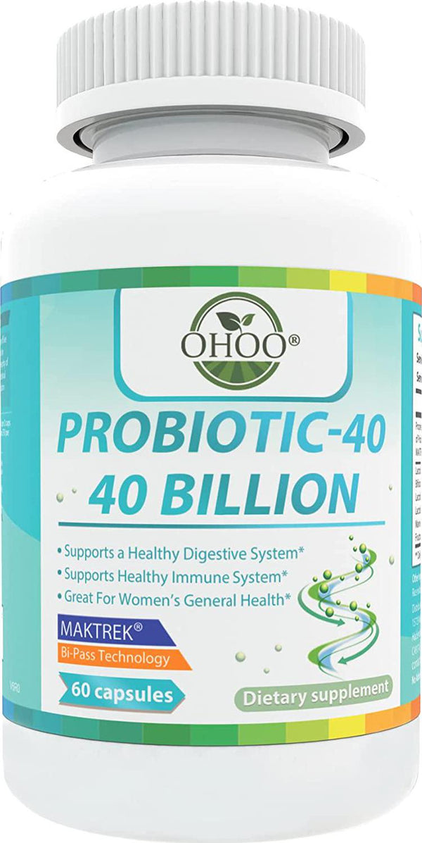 Probiotics and Prebiotics for Women, 40 Billion CFU,Targeted Release Technology, Shelf Stable, Feminine Health, Dairy and Soy Free, Support Digestive, Immune Health, 60 Vegan Capsules