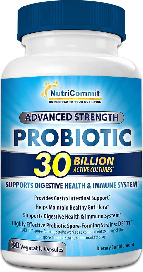 Probiotics for Women and Men - 30 Billion Probiotic in Veg Capsules to Promote Stomach Health - One Daily Dose - Digestive Supplement for Adults who Want to Improve Immune System