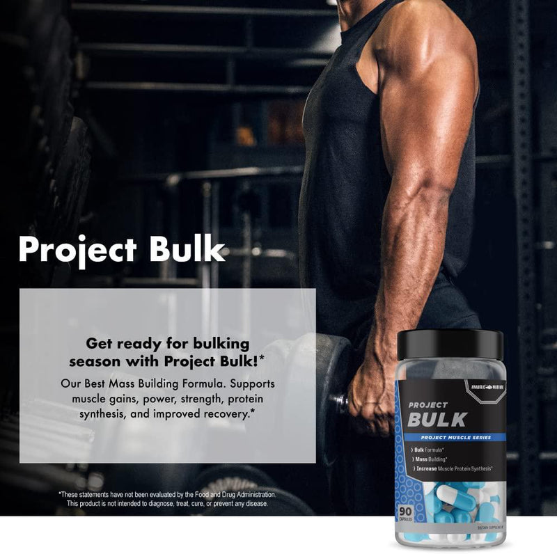 Project Bulk by Anabolic Warfare - Mass Building Formula, Protein Synthesis, Strength, Muscle Definition, Made with Botanicals*
