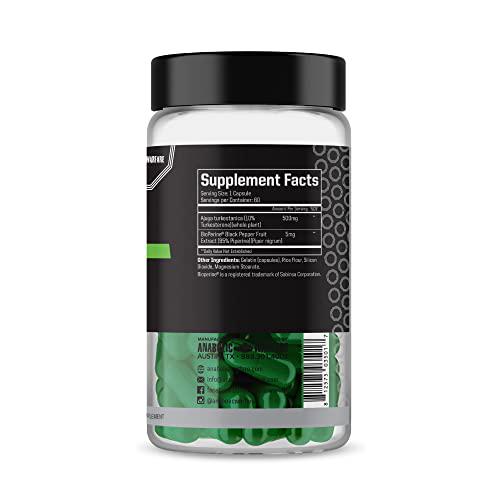 Project Hulk by Anabolic Warfare - 500mg Turkesterone, 5mg BioPerine Black Pepper Fruit Extract (60 Capsulse)