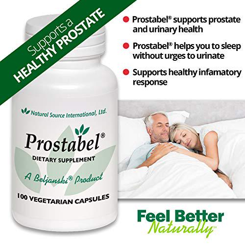 Prostabel, A Beljanski Product, Supports Prostate and Urinary Health. Reduce Bathroom Trips. Herbal Non-Toxic. 370 mg Capsules containing Pao Pereira and Rauwolfia vomitoria extracts.