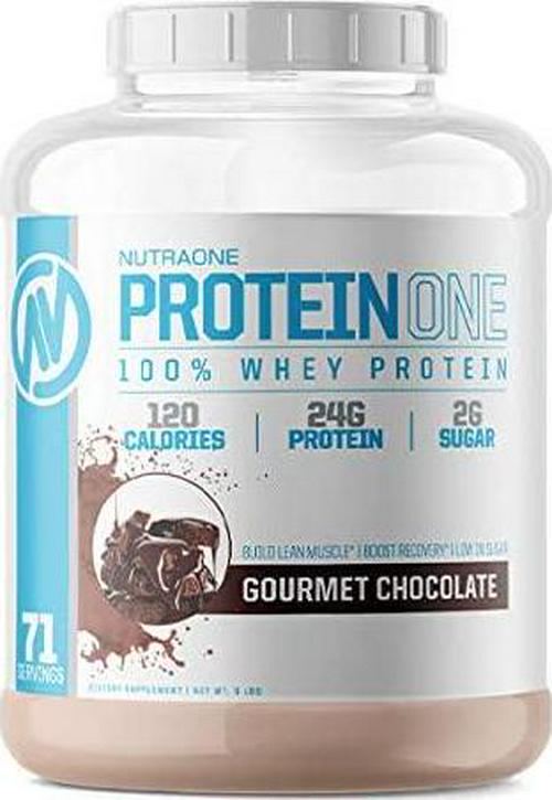 ProteinOne Whey Protein by NutraOne Weight Loss and Build Muscle with a Protein Shake Powder for Men and Women (Gourmet Chocolate - 5 lbs.)
