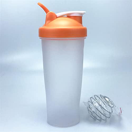 Protein Shaker Bottle Perfect for Protein Shakes and Pre Workout, 20-Ounce (Orange)
