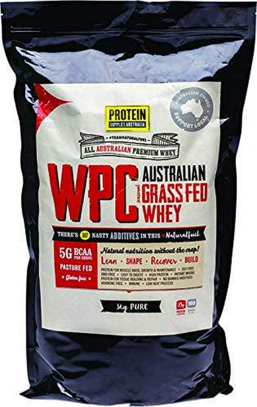 Protein Supplies Australia Pure Whey Protein Concentrate Powder 3 kg,, Pure 3 kilograms