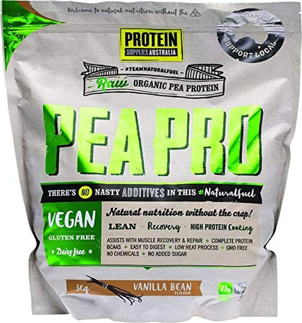 Protein Supplies Australia PeaPro Raw Pea Protein Powder, Vanilla Bean 3 kg , , Vanilla Bean 3 kilograms