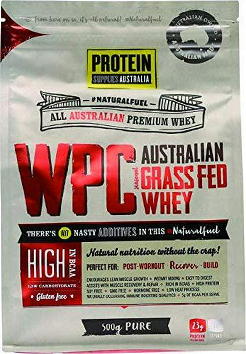 Protein Supplies Australia Pure Whey Protein Concentrate Powder 500 g,, Pure 500 grams