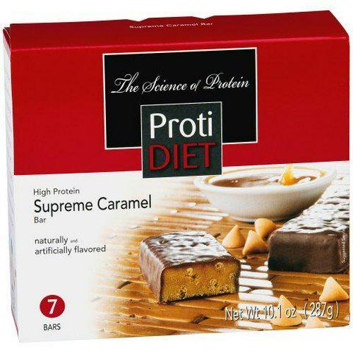 ProtiDIET Delicious Protein Bar | Nutritious Low Fat and Carb Snack With High Vitamins and Minerals | | Healthy and Energizing Small Meal | Assists In Weight Loss (Supreme Caramel)