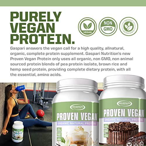 Proven Vegan | Organic All Natural Protein | Non GMO Plant Based Protein (Double Chocolate Cake)