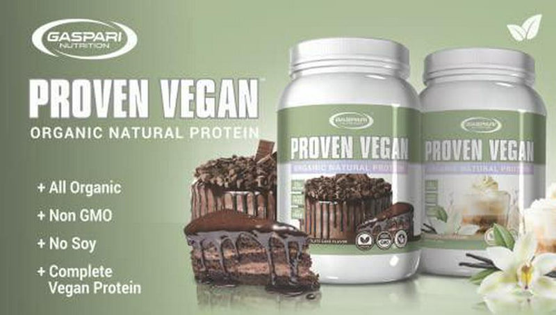 Proven Vegan | Organic All Natural Protein | Non GMO Plant Based Protein (Double Chocolate Cake)