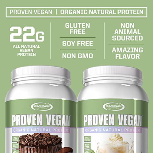 Proven Vegan | Organic All Natural Protein | Non GMO Plant Based Protein (Double Chocolate Cake)