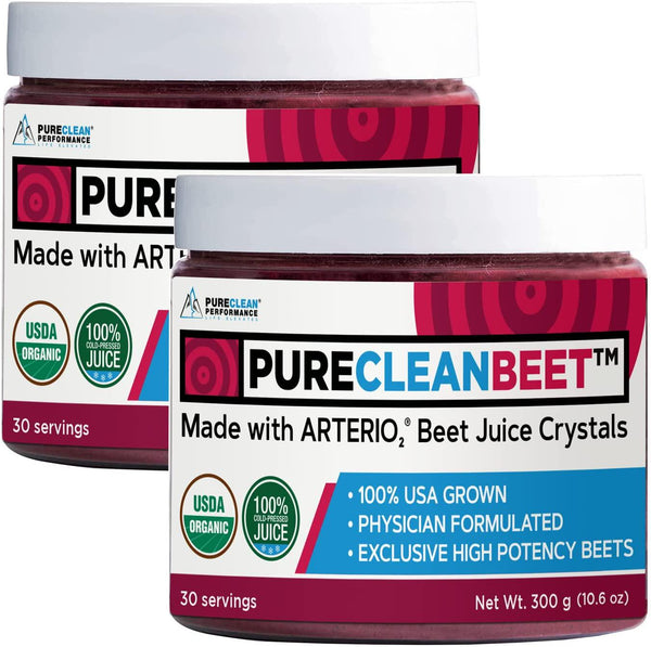 PureClean Organic Beet Root Powder - Nitric Oxide Beets Support - Red Beet Juice Powder for Blood Pressure, Circulation Superfood, Improve Blood Flow - Increase Stamina and Energy