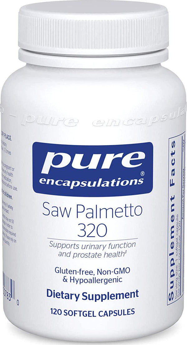 Pure Encapsulations Saw Palmetto 320 | Fatty Acids and Other Essential Nutrients to Support Prostate, Testosterone Metabolism, and Urinary Function* | 120 Softgel Capsules