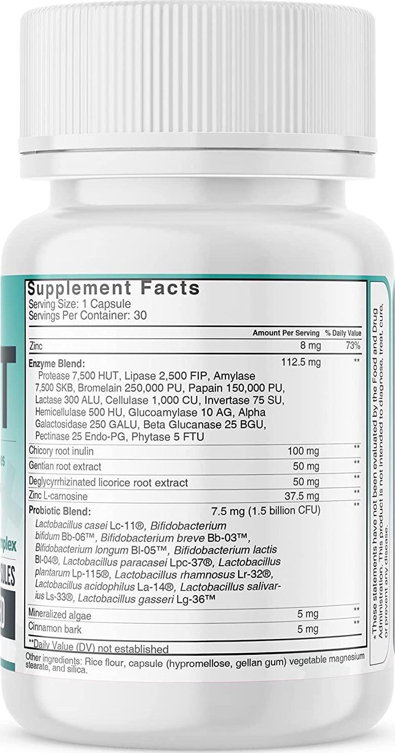 Pure Food Digest | Digestive Enzymes Plus Prebiotics, Probiotics, and Soothing Herbs | Support Gut Health Naturally | Doctor Formulated | 30 Plant-Based Capsules