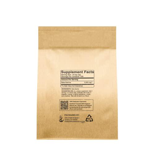 Pure Original Ingredients Beta Alanine Powder (1lb) Non-GMO, Non-Essential Amino Acid