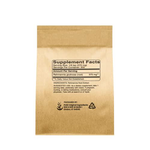 Pure Original Ingredients Rehmannia Root Extract Powder (4oz) Non-GMO, Chinese Foxglove, Traditional Herbal Supplement