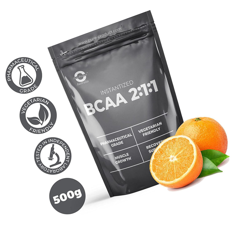 Pure Product Australia BCAA 2: 1: 1 Powder, Orange 500 grams
