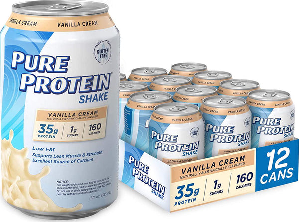 Pure Protein 35g Shake - Vanilla Cream, 11 ounce, 12 count