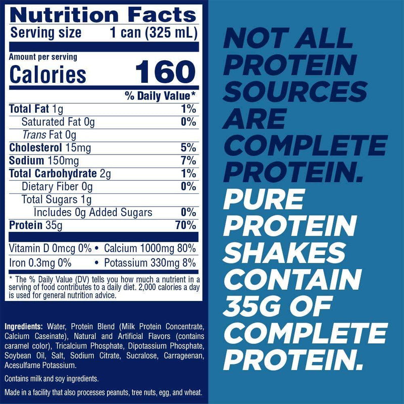 Pure Protein 35g Shake - Vanilla Cream, 11 ounce, 12 count