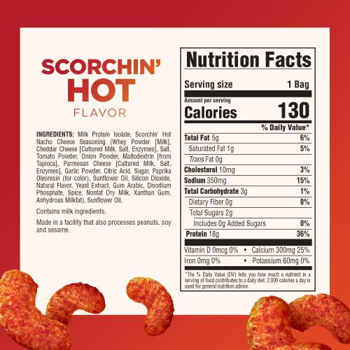 Pure Protein Puffs, Scorchin' Hot, Protein Snack, 1 Count (Pack of 2)
